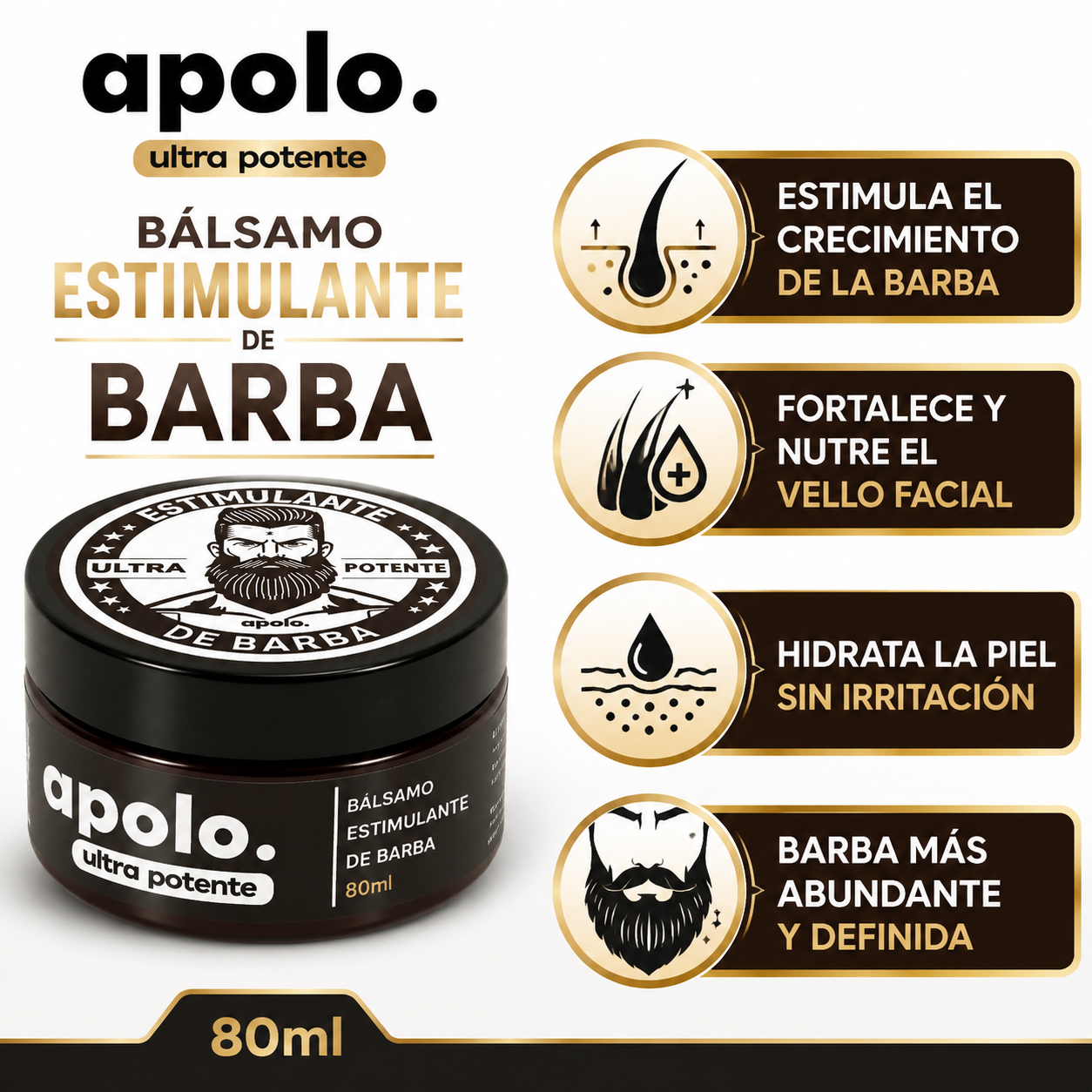 Apolo Ultra Potente - Infografico Estimula Fortalece Hidrata Ecuador