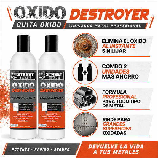 Combo 2 Quita Oxido Destroyer - Infografico Elimina Oxido Metal Profesional Ecuador