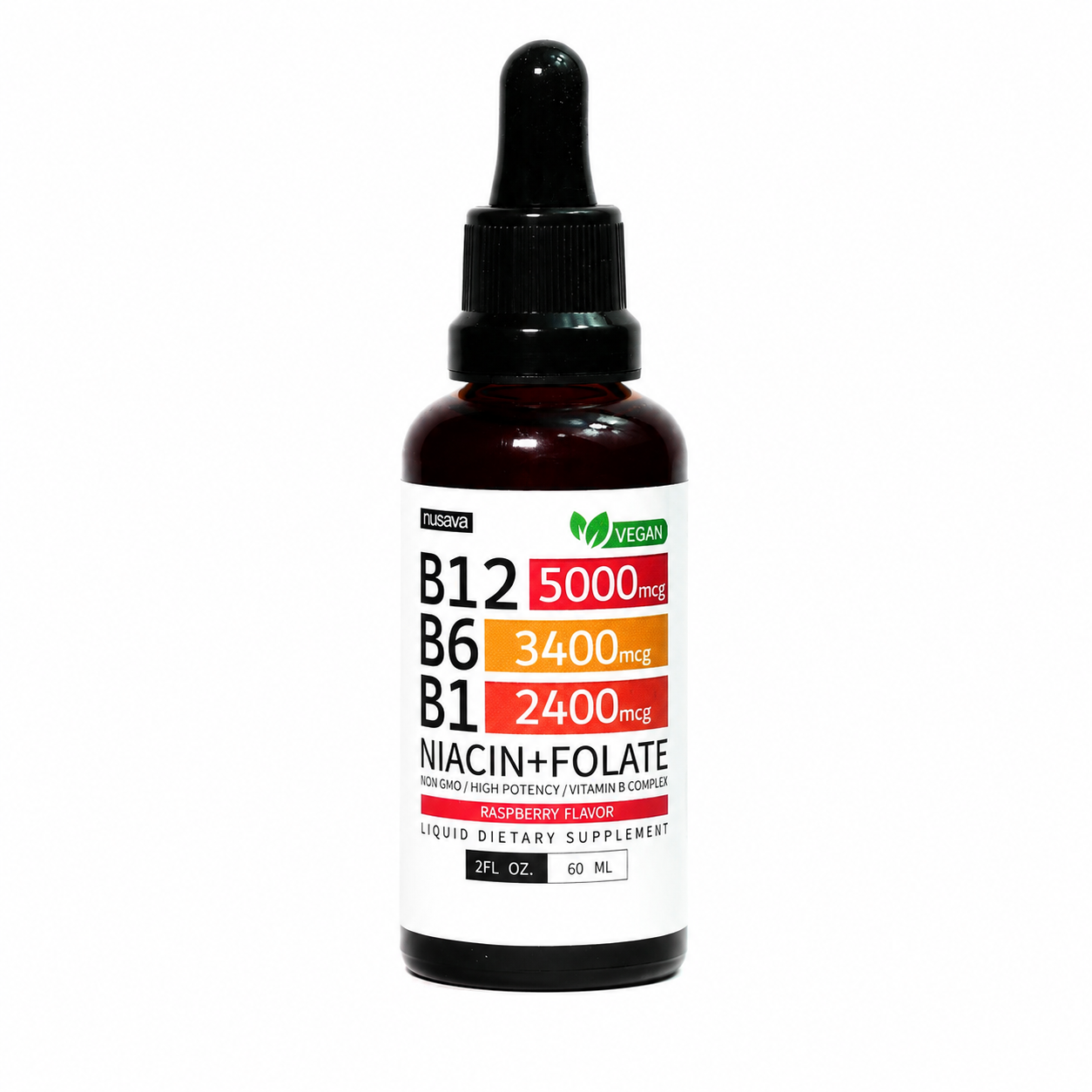 Vitamina B12 Complex 60ml - Frasco Fondo Blanco Ecuador