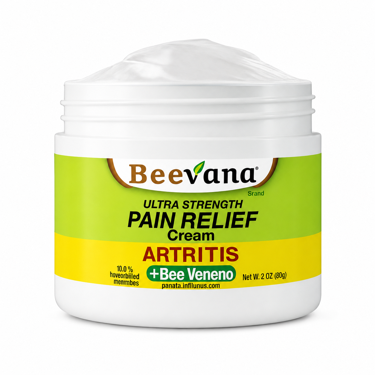 Beevana Crema Articulaciones 60ml Alivio Natural - Producto Fondo Blanco Ecuador
