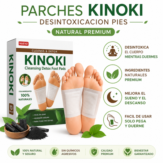Parches Kinoki - Infografico Natural Detox Sueno Ecuador