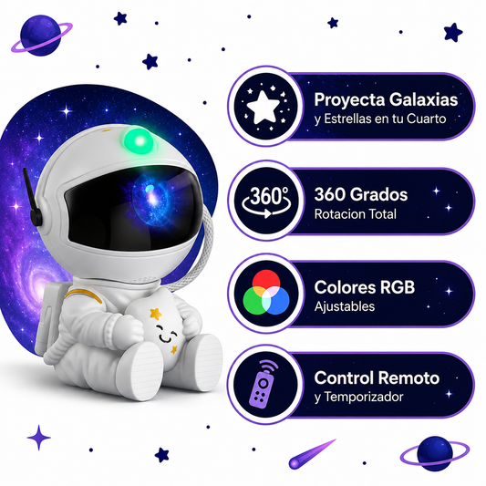 Proyector Galaxia - Infografico RGB 360 Grados Control Remoto Ecuador