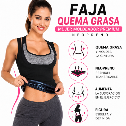 Faja Quema Grasa - Infografico Moldea Cintura Neopreno Ecuador