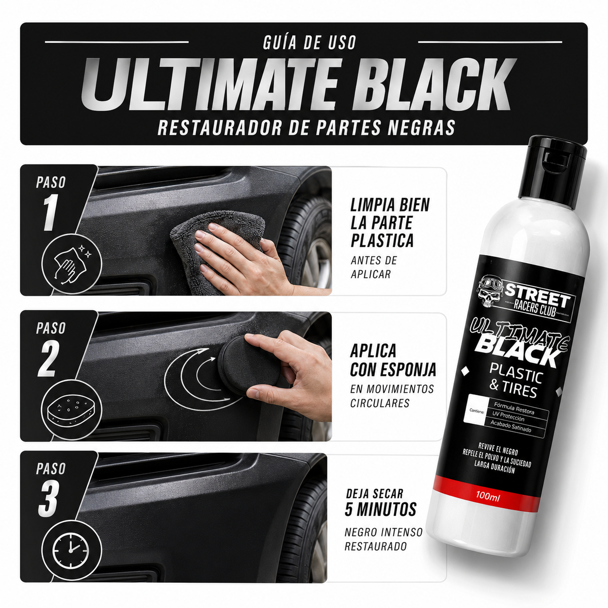 Ultimate Black - Guia de Uso 3 Pasos Ecuador