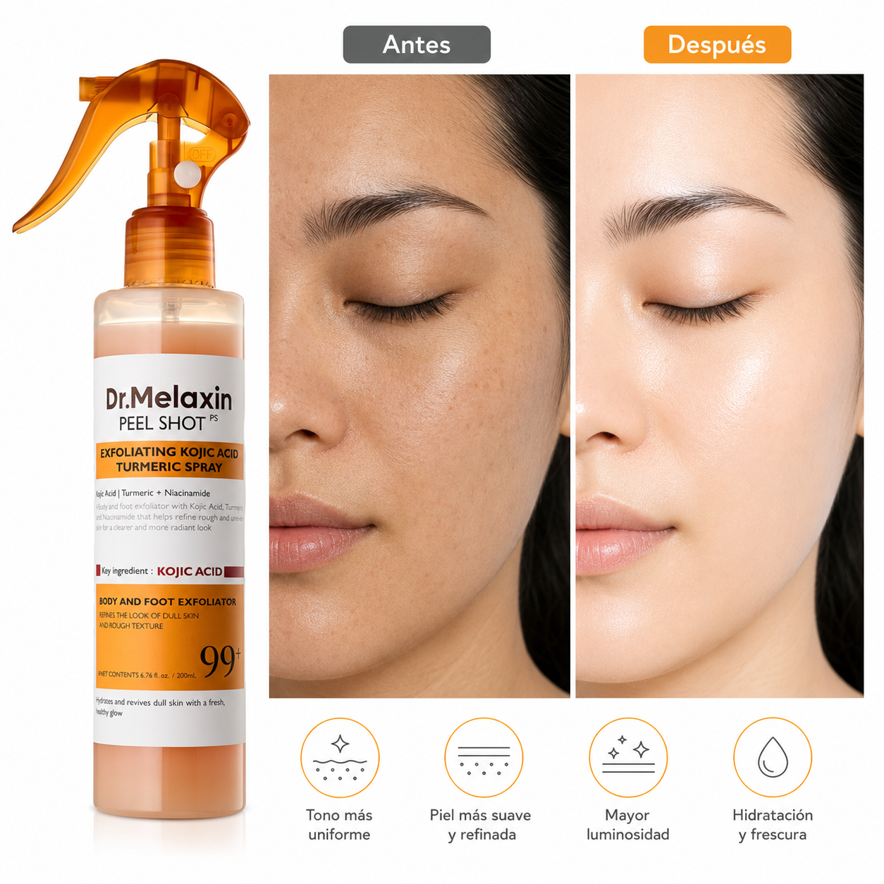 Dr Melaxin 200ml - Antes y Despues Piel Ecuador