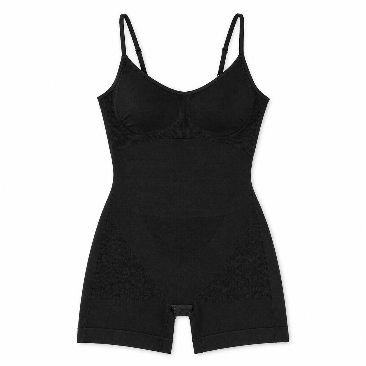 Faja Tejida Pierna Corta 2672 - Color Negro Flat Lay Ecuador