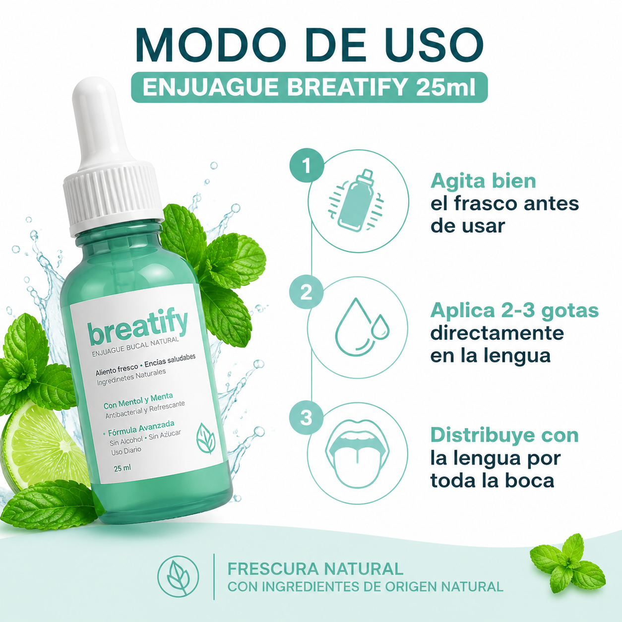 Breatify 25ml - Guia de Uso 3 Pasos Ecuador