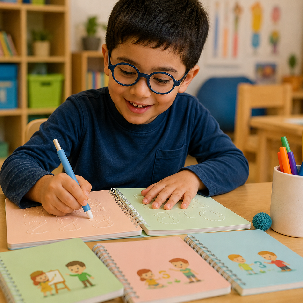 Kit Cuadernos Relieve - Lifestyle Nino Aprendizaje Tactil Ecuador