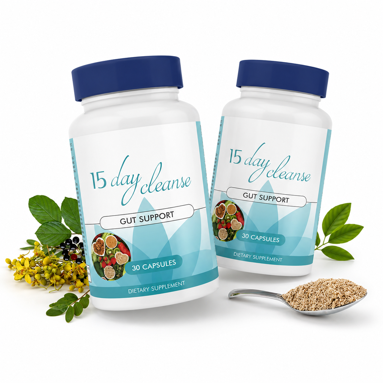 Combo 2 15 Day Cleanse Detox Intestinal - Producto Fondo Blanco Ecuador