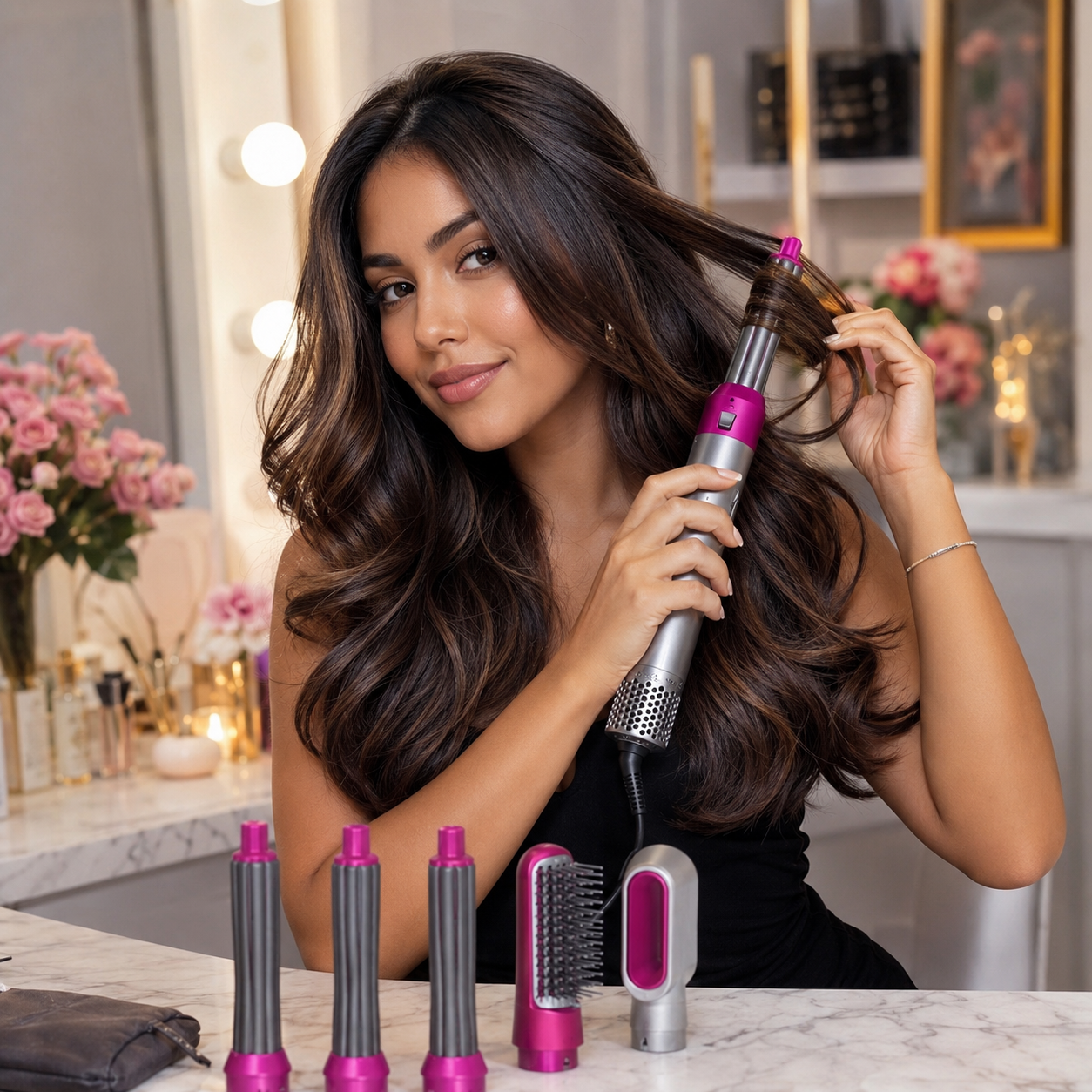 Cepillo Alisador 5 en 1 - Lifestyle Mujer Cabello Voluminoso Ecuador
