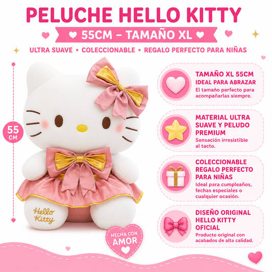Peluche Hello Kitty 55cm XL - Infografico Ultra Suave Coleccionable Regalo Ecuador