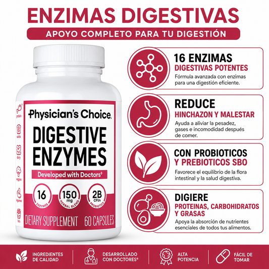 Enzimas Digestivas - Infografico 16 Enzimas Probioticos Ecuador